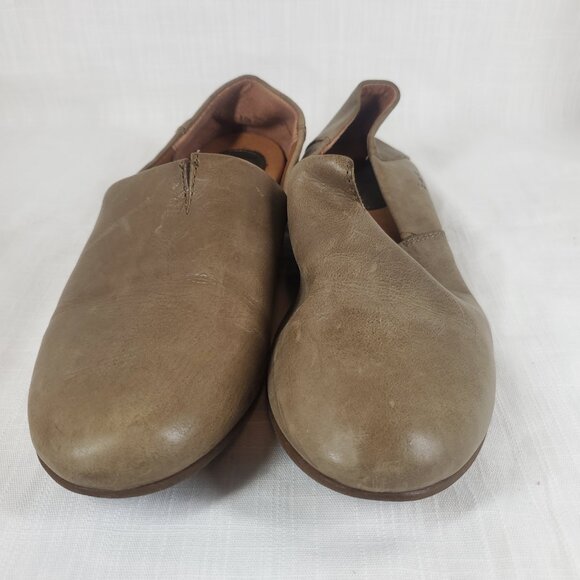 Boc Womens Suree Flats Slide Ons Green Leather Slit Top Sz 8.5 M - Picture 5 of 9